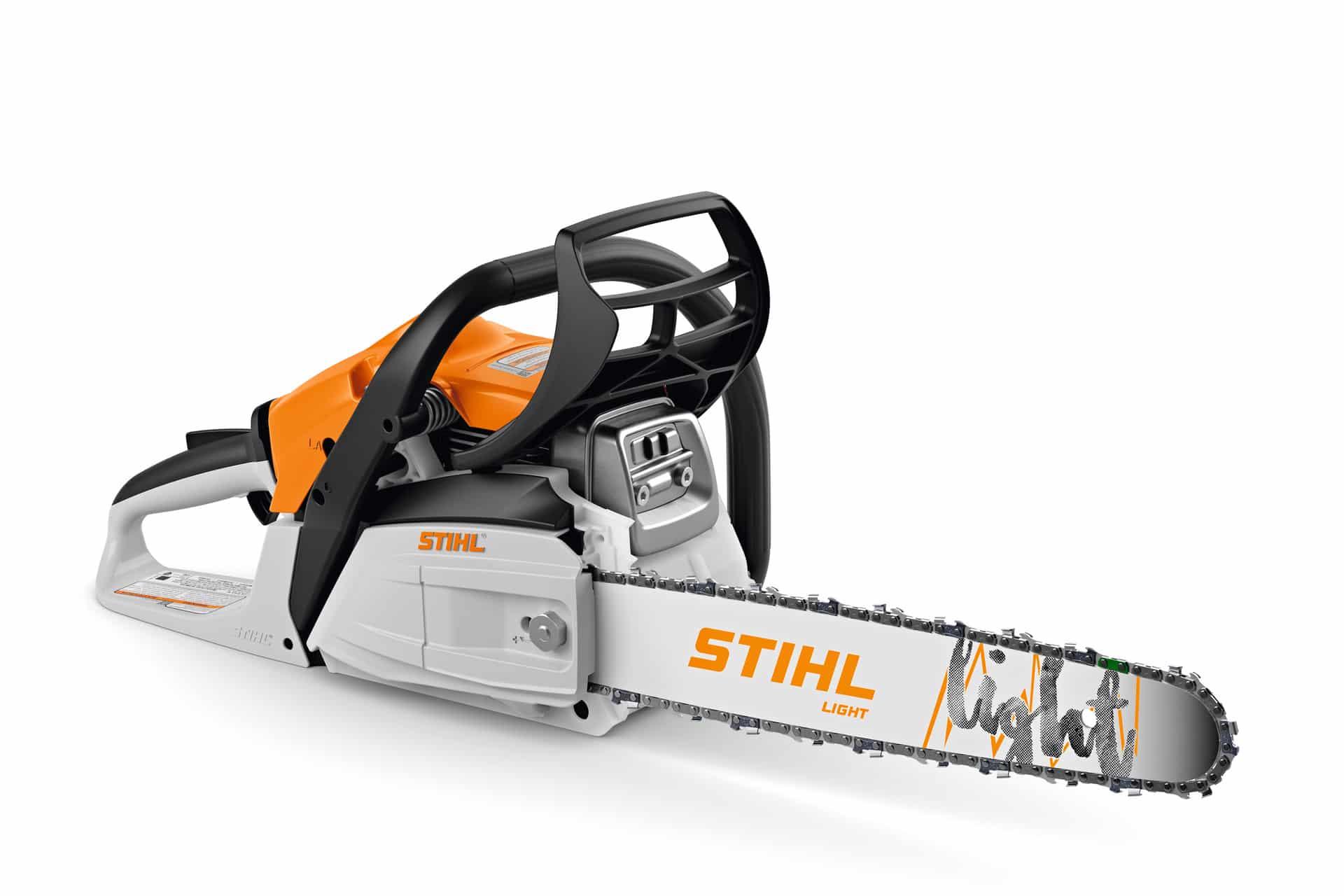 STIHL MS 162 gas chainsaw on a white background