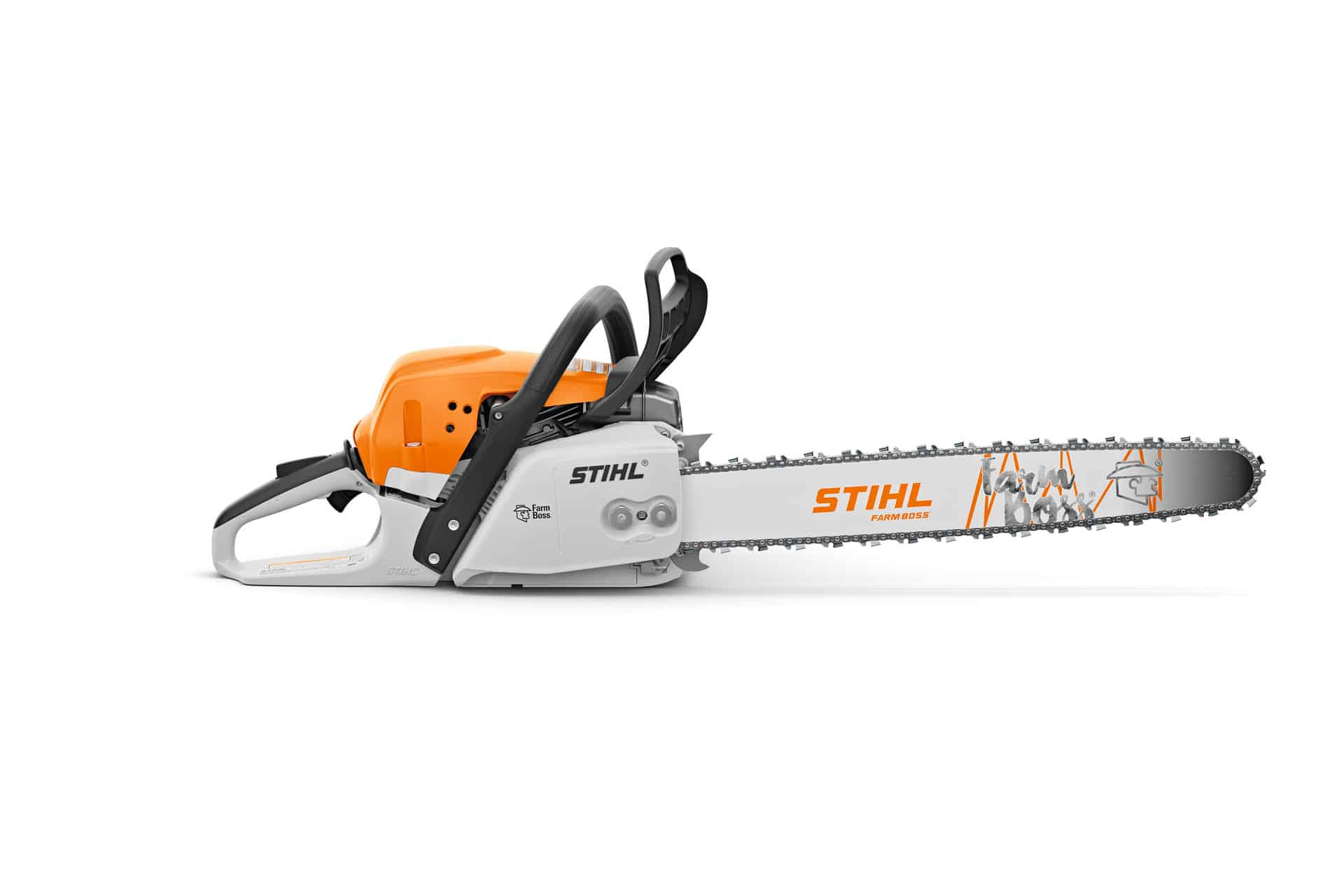 STIHL MS 271 FARM BOSS gas chainsaw on a white background